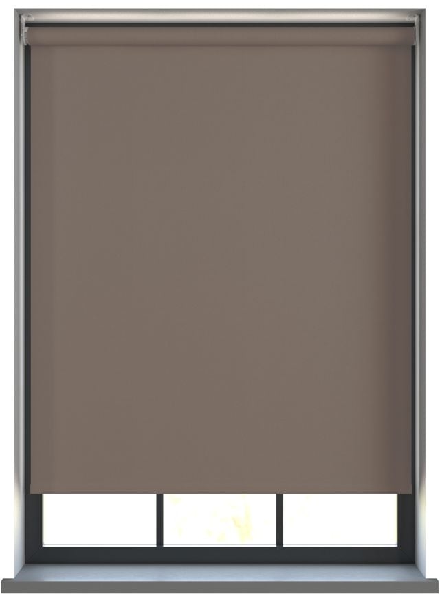 Our Amor Oyster Mushroom Roller blind in the bedroom