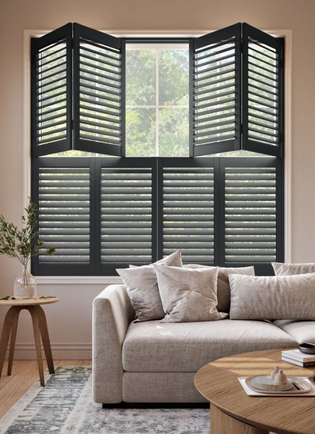 Black Grey Tier on Tier Shutter