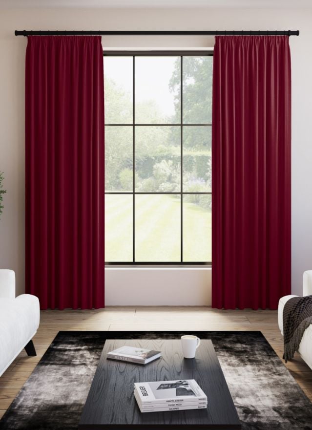 Opulant Faux Silk Mahogany Red