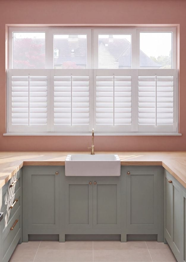 Silk White Cafe Style Shutter