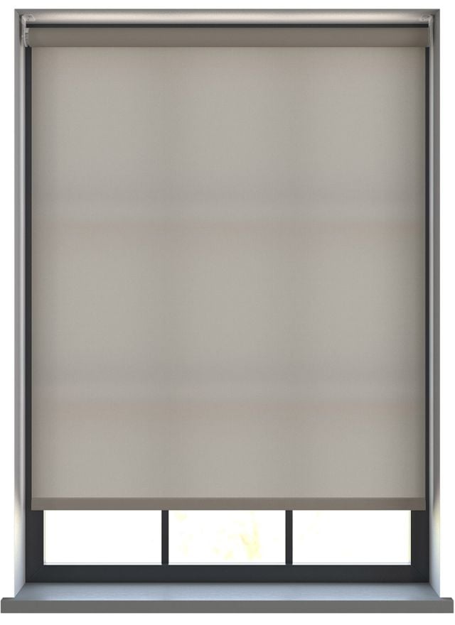 Our Burst Washed Pebble Roller blind in the kitchen window.