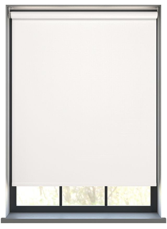 Our Gibson Perfect White  Roller blind in a kitchen window.