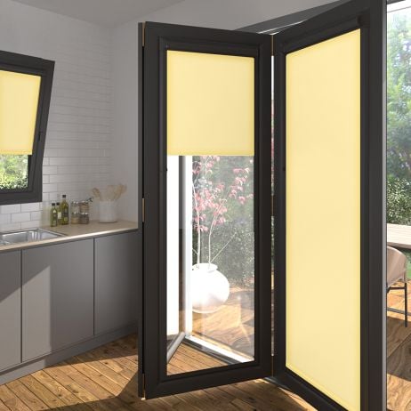 Burst Pastel Yellow Perfect Fit Dimout Roller 