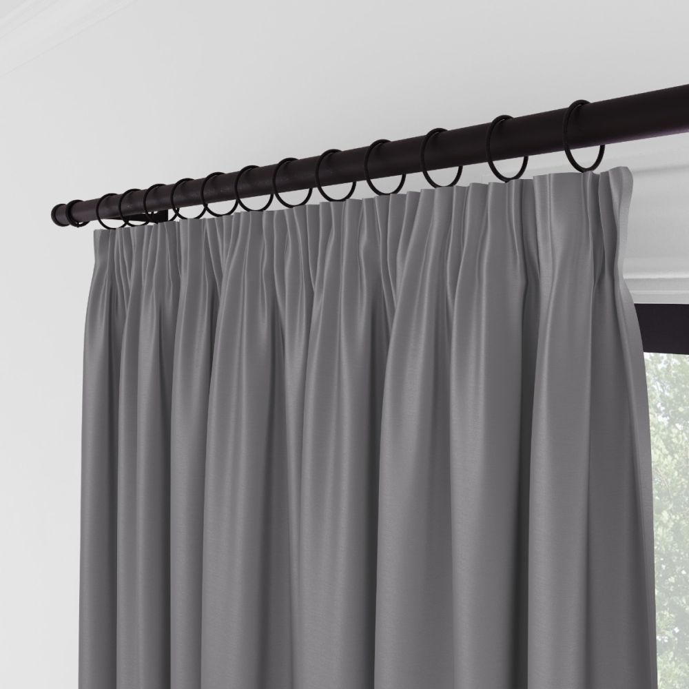 Koi Faux Silk Charcoal