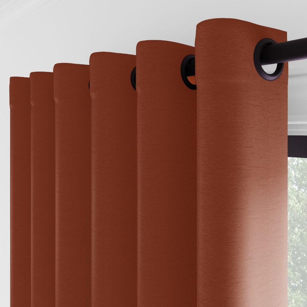 Opulant Faux Silk Vibrant Terracotta