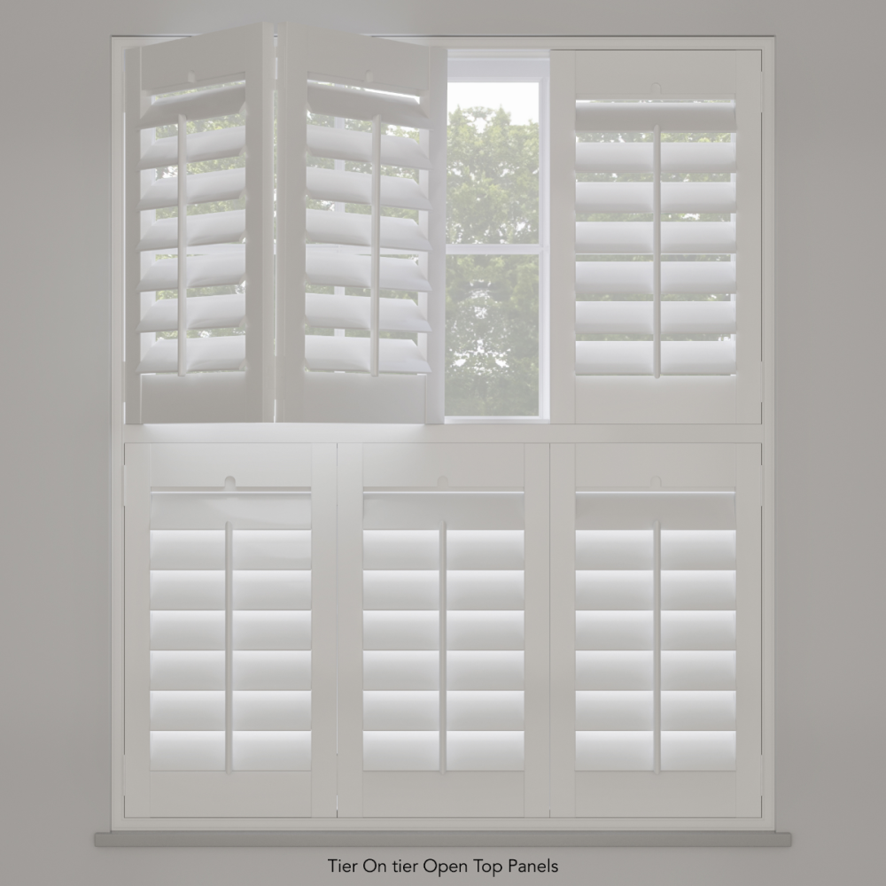Silk White Tier on Tier Shutter